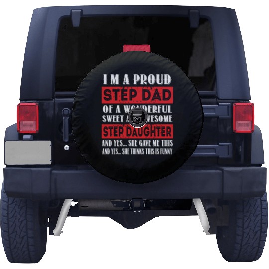 Funny Step Dad Spare Tire Covers Fathers Day Gift Step Daughte