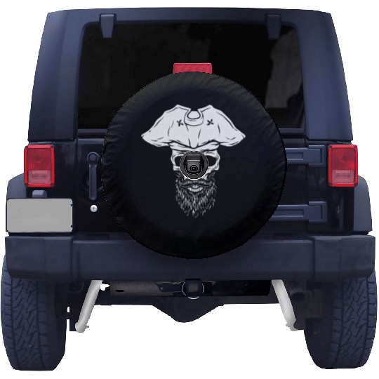 Pirate - skull with pirate hat Spare Tire Covers