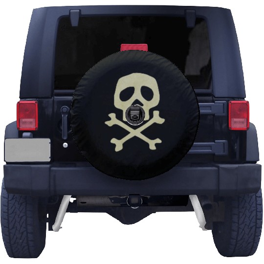Misfits Style Captain Harlock Skull Crossbones Spare Tire Covers