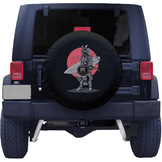 Samurai Surfer Red Sun Spare Tire Covers
