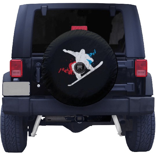 Snowboard Boarder Splash Winter Sport Birthday Spare Tire Covers