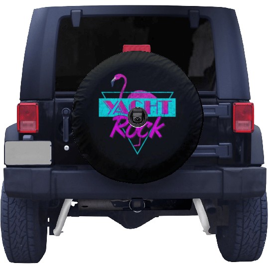 Yacht Rock Retro Flamingo Spare Tire Covers