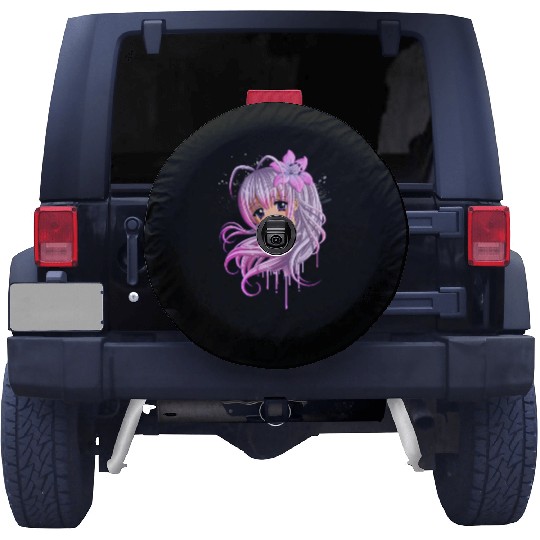 Cute Anime Girl Spare Tire Covers