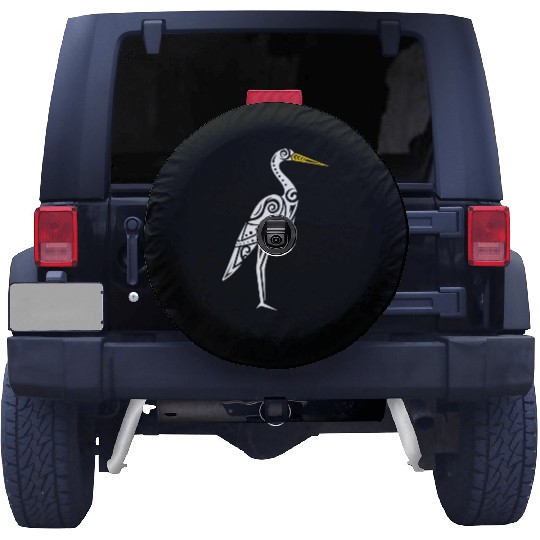 Maori Kotuku White Heron Polynesian T Tattoo Spare Tire Covers