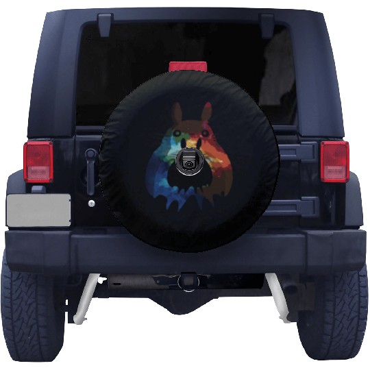 Totoro Watercolor Silhouette Fantasy Fictional Spare Tire Covers