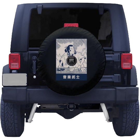 Samurai DJ awesome japanese classical painting DJ Spare Tire Covers