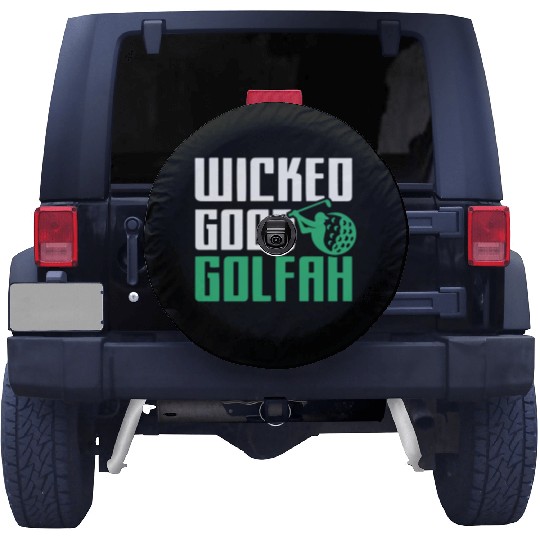Funny New England Accent, Wicked Good Golfer Gift Spare Tire Covers