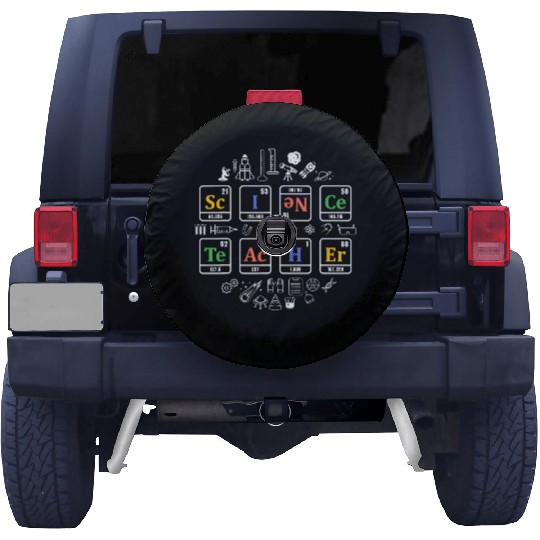 Science teacher periodic table chemistry elements Spare Tire Covers