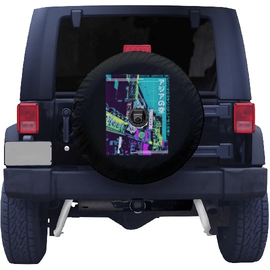 Aesthetic Vaporwave Japan Style 80s 90s Tokyo Asia Spare Tire Covers