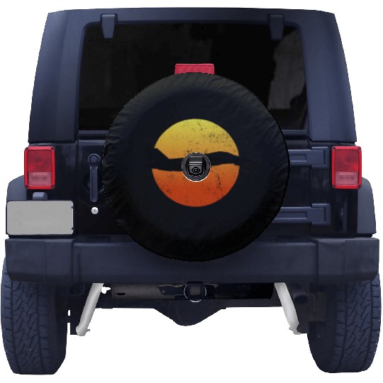 F-14 Tomcat Silhouette Retro Sunset Military F14 Spare Tire Covers