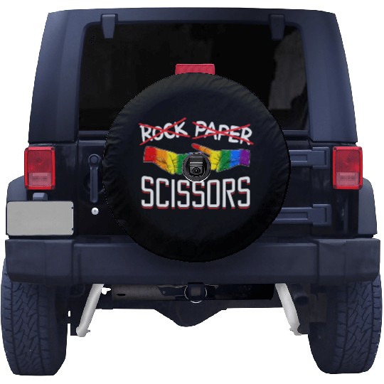 Rock Paper Scissors Lesbian LGBTQ Pride Spare Tire Covers