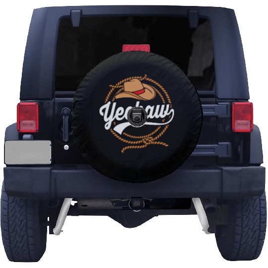 Yeehaw Cowboy Western For Men Bull Riding Rodeo Spare Tire Covers
