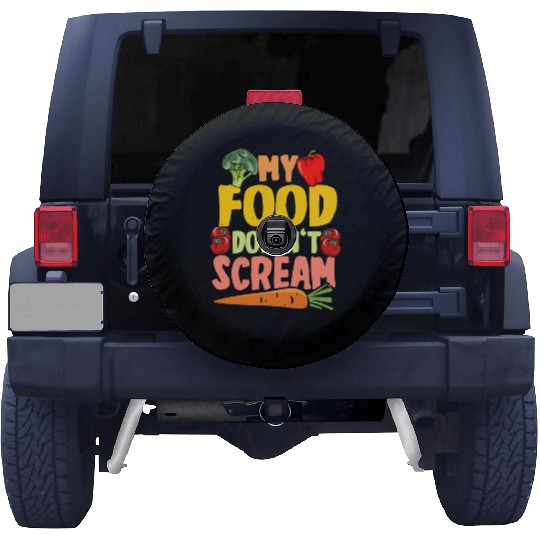 Vegan Vegetarier My Food Doesn't Scream Spare Tire Covers