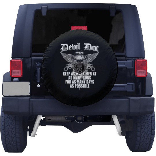 Devil Doc US Navy Corpsman Badass Army Veteran Spare Tire Covers