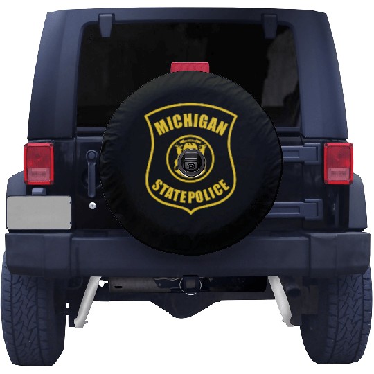 michigan state police logo for black Spare Tire Covers