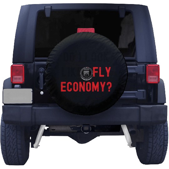 Do I Look Like I Fly Economy, Distressed Red Black Spare Tire Covers