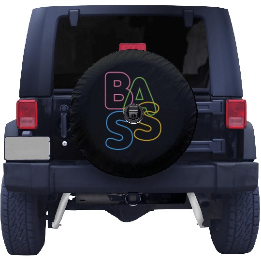 Modern LGBTQ Color BASS Typography for bassists Spare Tire Covers