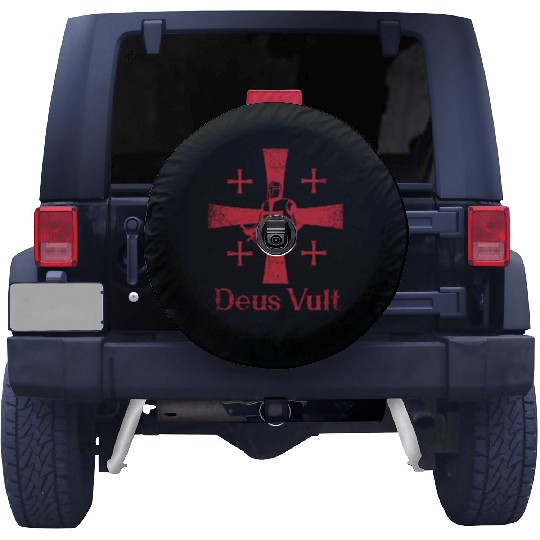 Deus Vult God Wants It Latin Templar Knight Spare Tire Covers