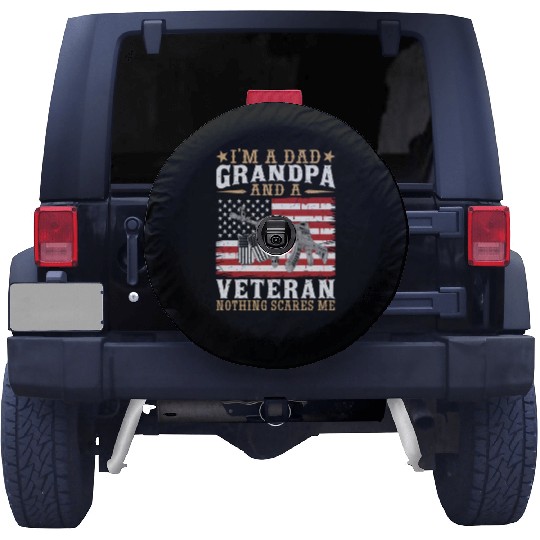 Im A Dad Veteran Nothing Spare Tire Covers