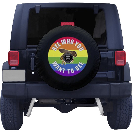 Gay Pride Bee Who You Want To Bee Spare Tire Covers