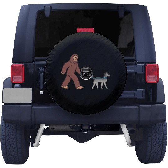 Bigfoot Sasquatch Walking Irish Wolfhound Spare Tire Covers