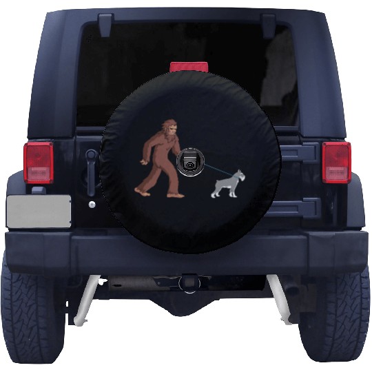 Bigfoot Sasquatch Walking Schnauzer Spare Tire Covers