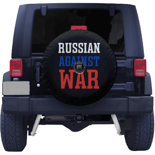 Russian Against war outline Spare Tire Covers