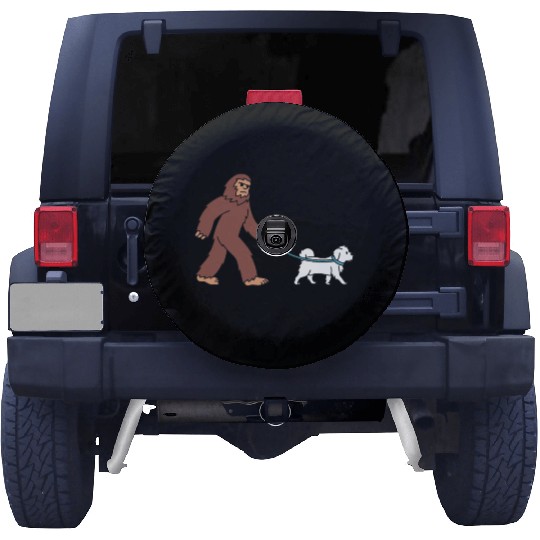 Bigfoot Sasquatch Walking Maltese Spare Tire Covers