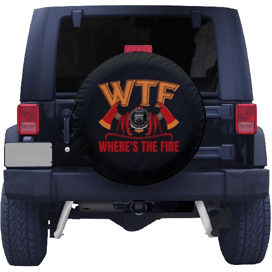 Where's The Fire Fireman Firefighting Firefighter Spare Tire Covers