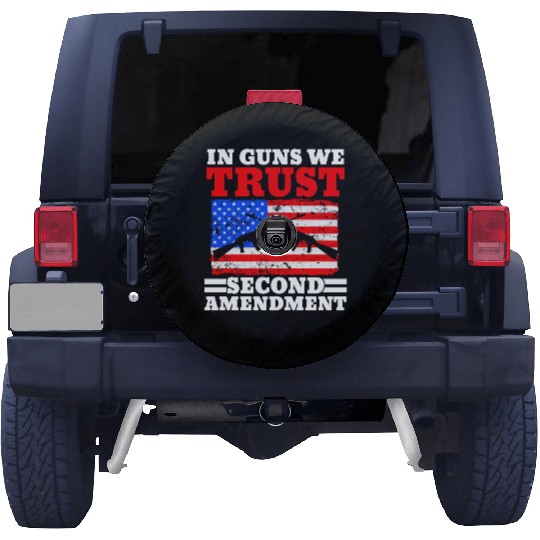 In Guns We Trust Second Amendment Gun Rights USA Spare Tire Covers