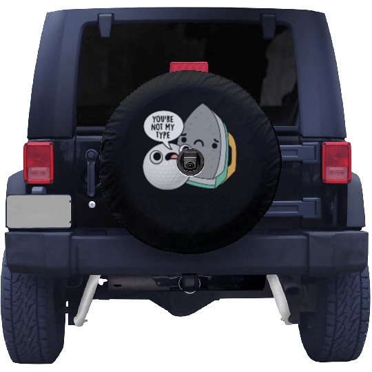 Things Iron Working Out Funny Iron Pun Spare Tire Covers
