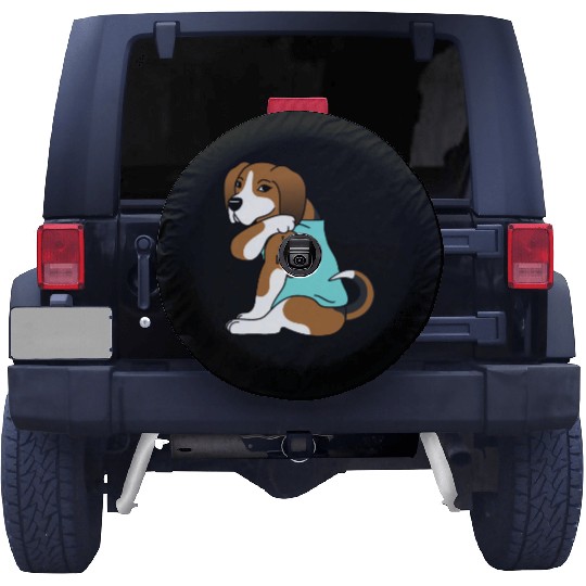 I Love Dad Basset Hound Spare Tire Covers