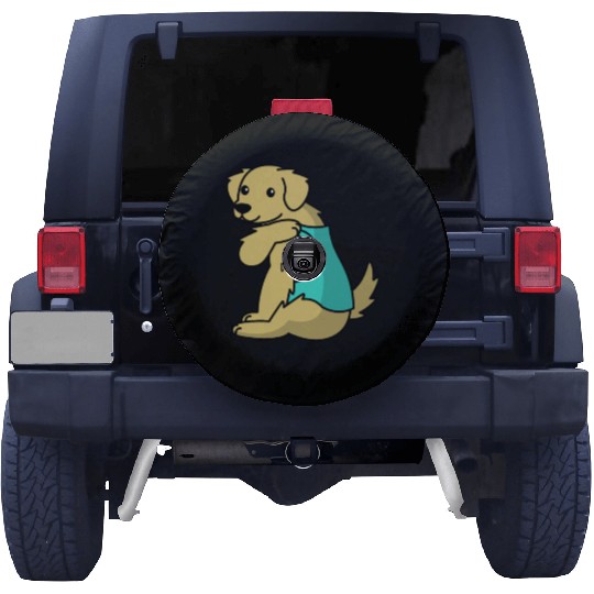 I Love Dad Golden Retriever Spare Tire Covers