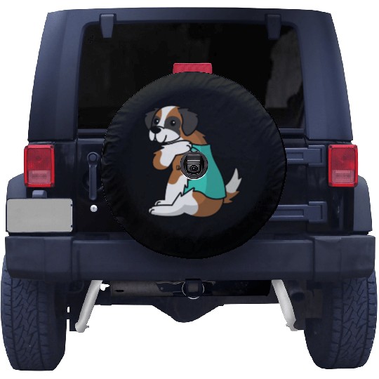 Saint Bernard I Love Grandma Spare Tire Covers