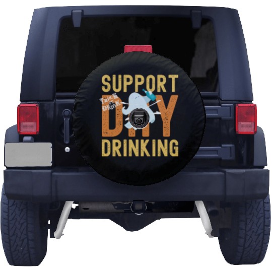 Support Day Drinking Halloween Spare Tire Covers