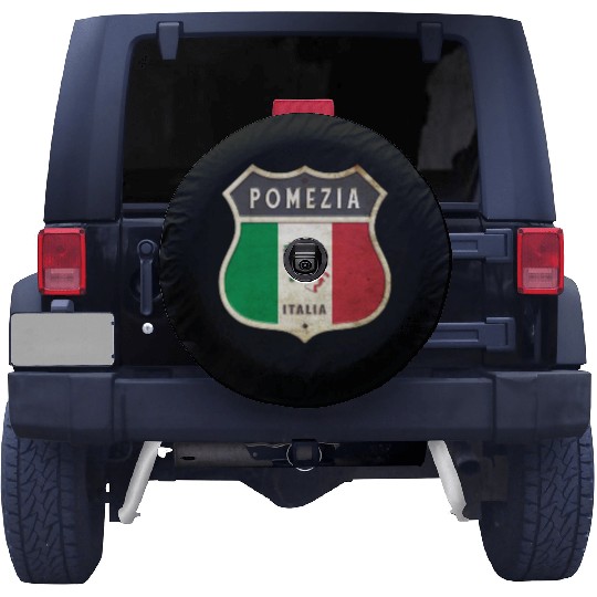 Pomezia Italy coat of arms flags design Spare Tire Covers