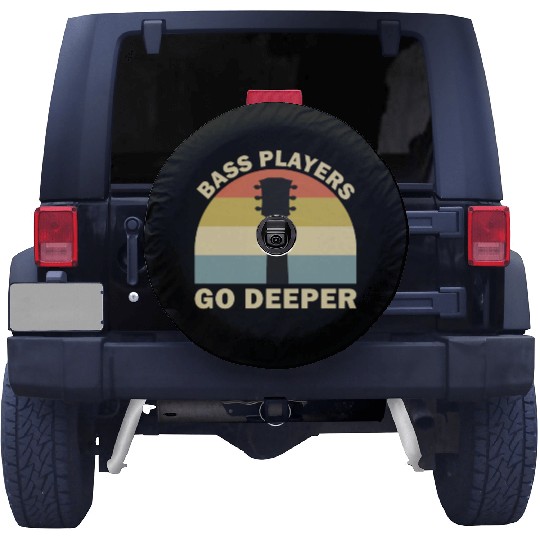 Bass Players Go Deeper - Guitar Guitarist Funny Spare Tire Covers