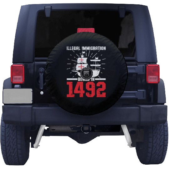 Anti Columbus Day Spare Tire Covers