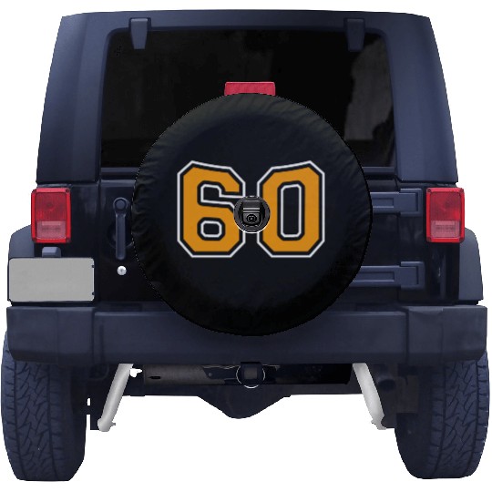 Number 60 Orange Spare Tire Covers