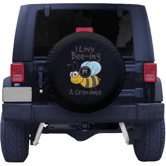 Funny I Love Bee-ing A Grandma Grandmother Bee Spare Tire Covers
