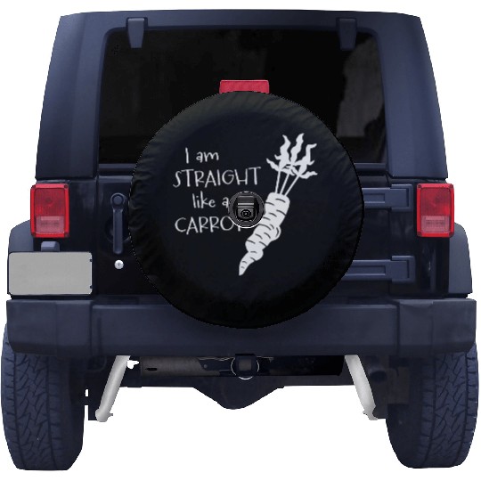 straight like a carrot - white uni I Spare Tire Covers