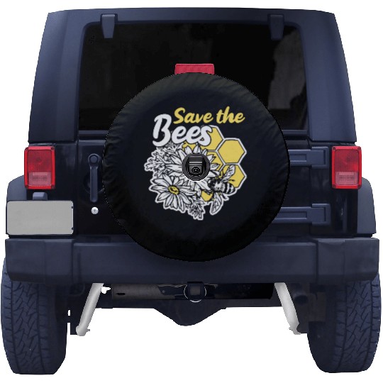 Save the bee honey bee gift idea environmental pro Spare Tire Covers