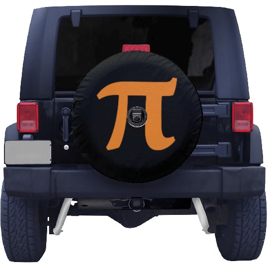 Pi symbol Spare Tire Covers for pi day 3 14 orange symbol
