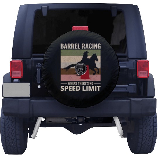 Barrel Racer Rodeo Racing Horse Riding Race Funny Spare Tire Covers