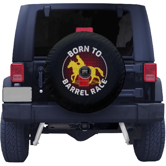 Barrel Racer Rodeo Racing Horse Riding Race Funny Spare Tire Covers
