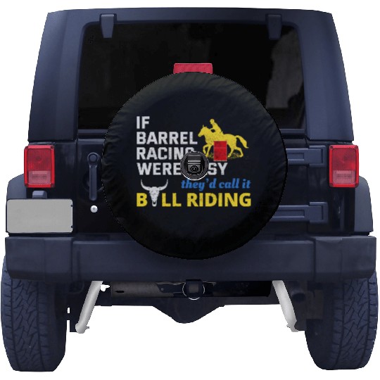 Barrel Racer Rodeo Racing Horse Riding Race Funny Spare Tire Covers