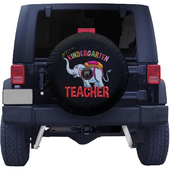Back To School Elephant Kindergarten Teacher Spare Tire Covers