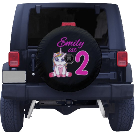 Children's Birthday Party 2 Years Girl Name Emily Spare Tire Covers