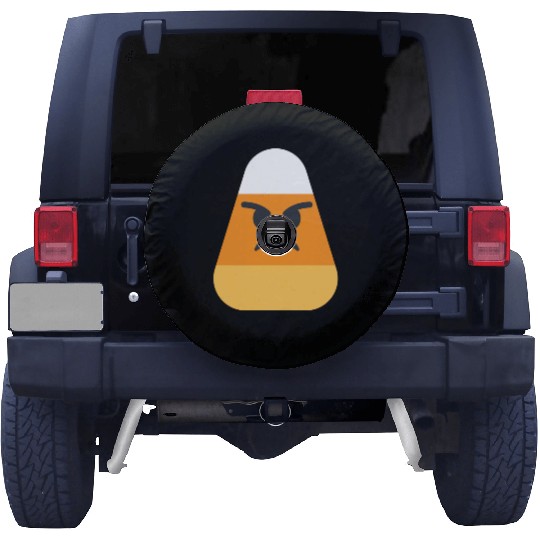 Angry Candy Corn Halloween Costume Spare Tire Covers