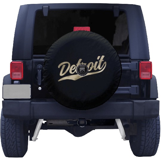 Detroit Michigan Cool Retro 1970S Vintage Spare Tire Covers